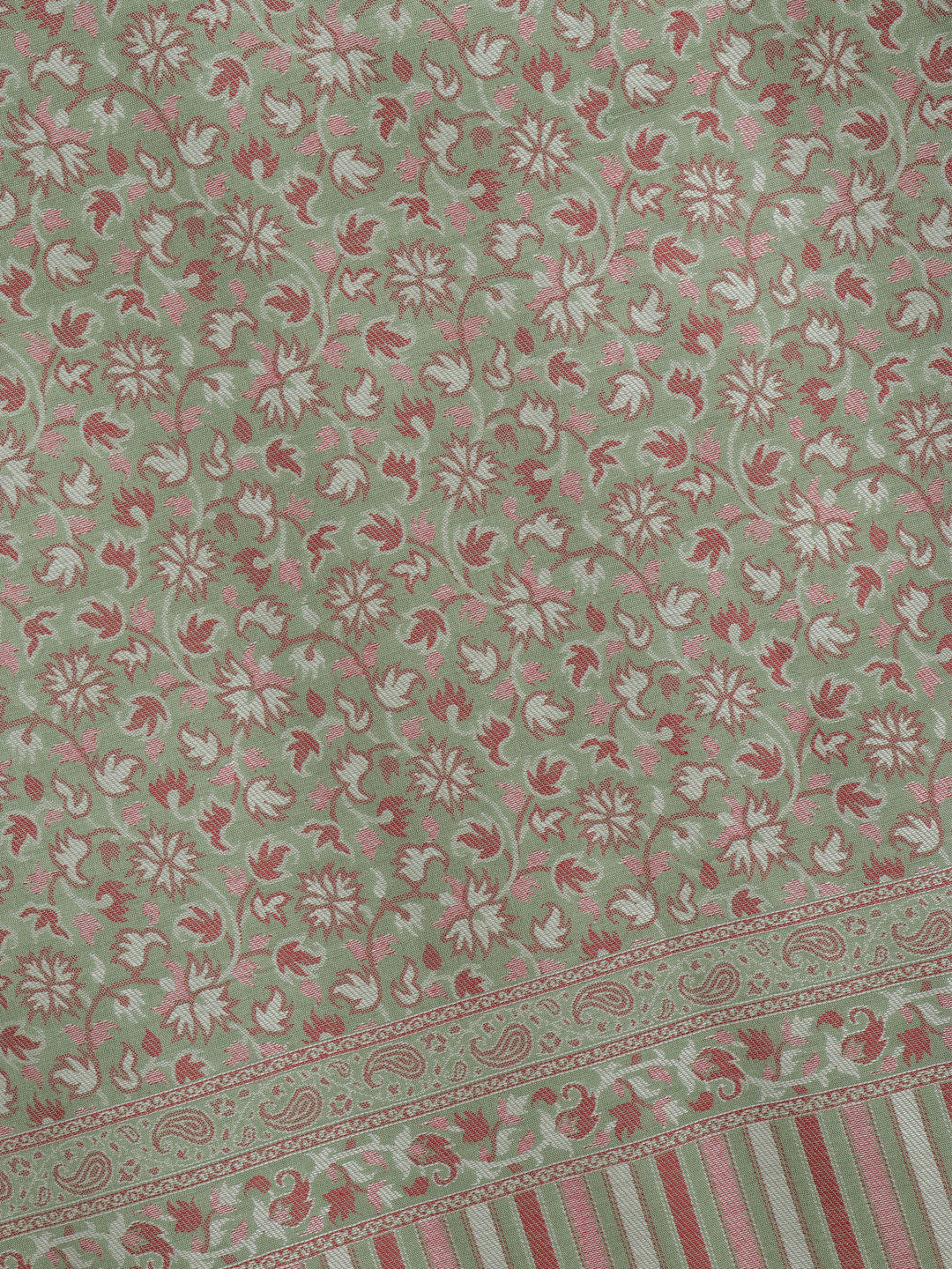 Tweedle Men’s Traditional Kani Shawl for Winters - Olive Green, Size - 40 x 80 inches