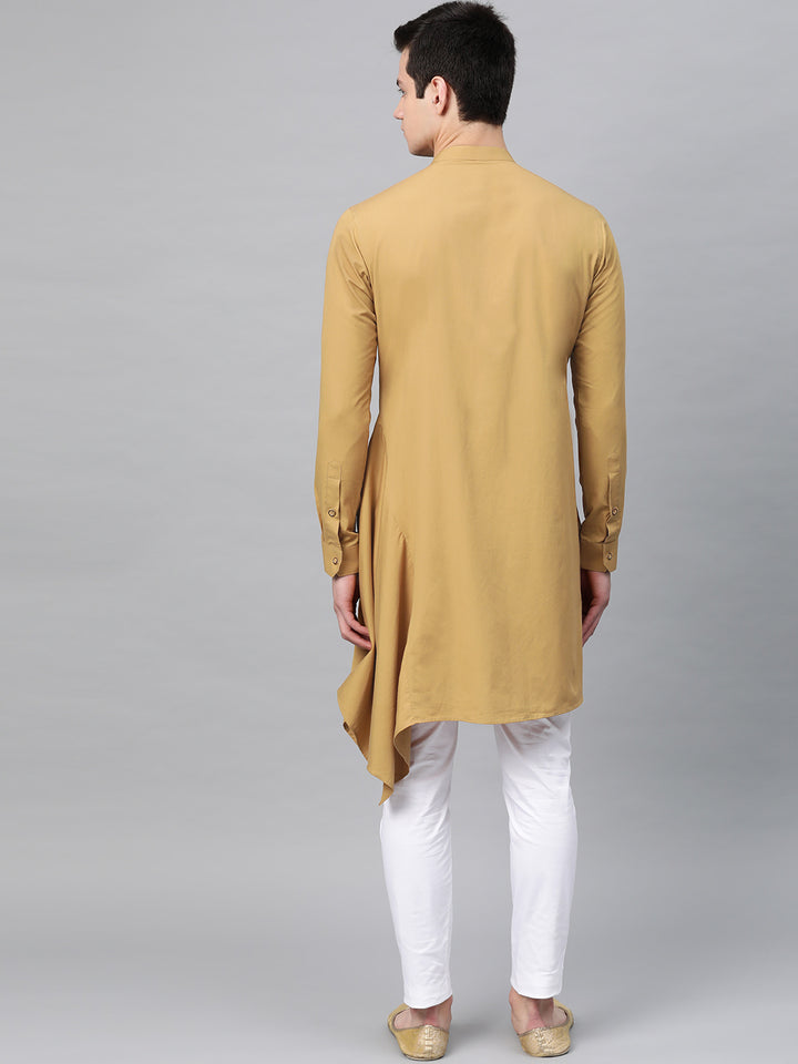 Plain Solid Asymmetrical Kurta with Pyjama