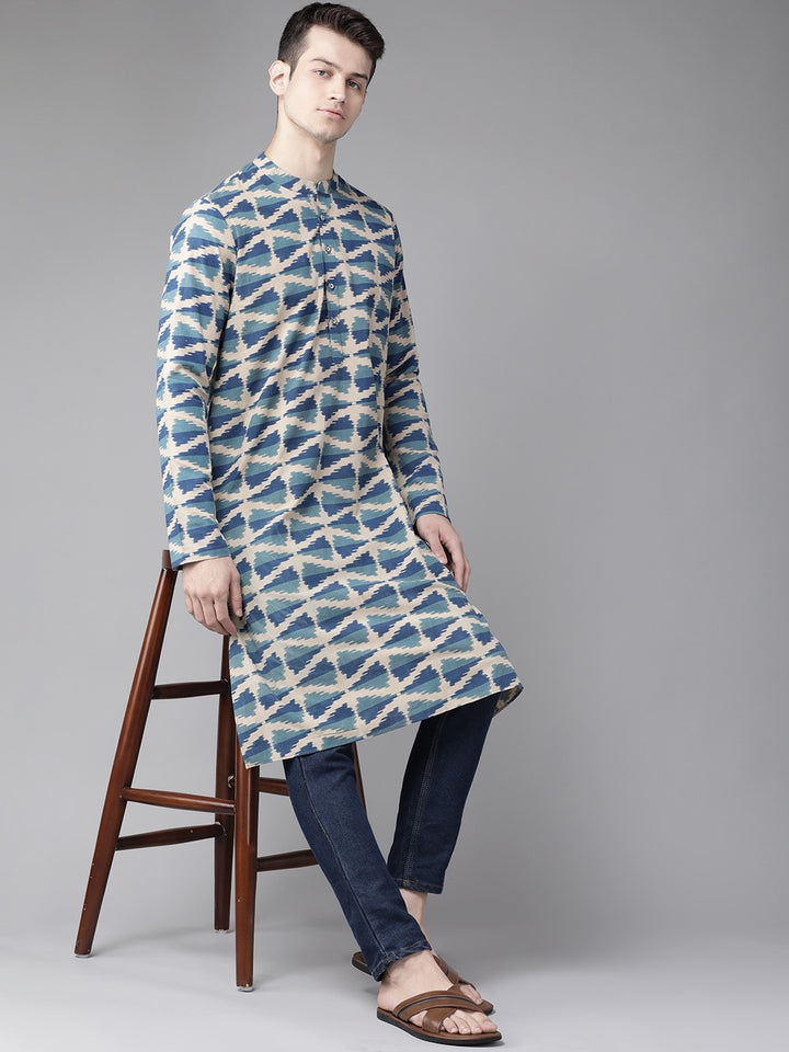 Handcrafted Block printed Kalamkari straight Sustainable kurta