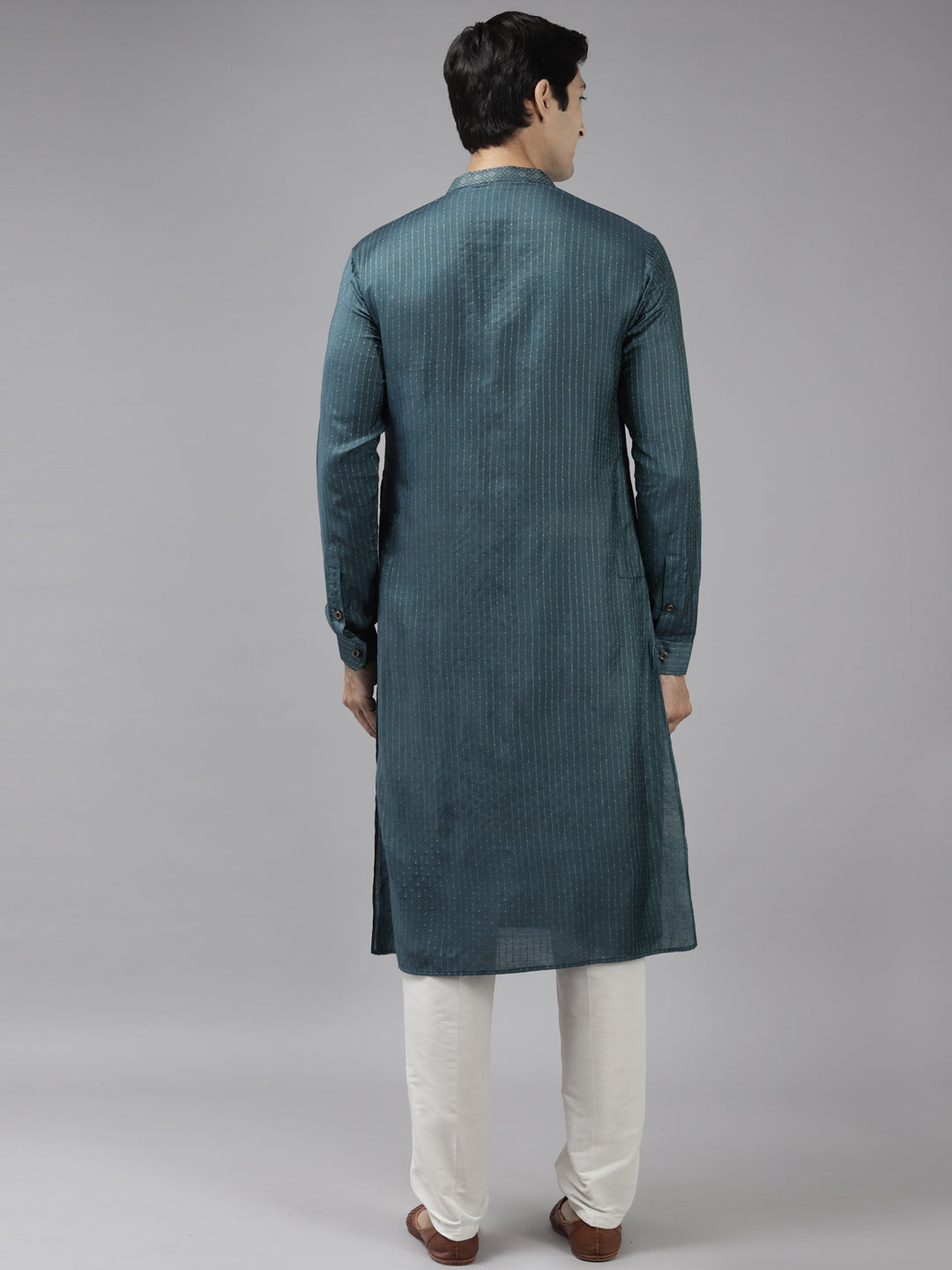Silk Woven Straight kurta with Pyjama