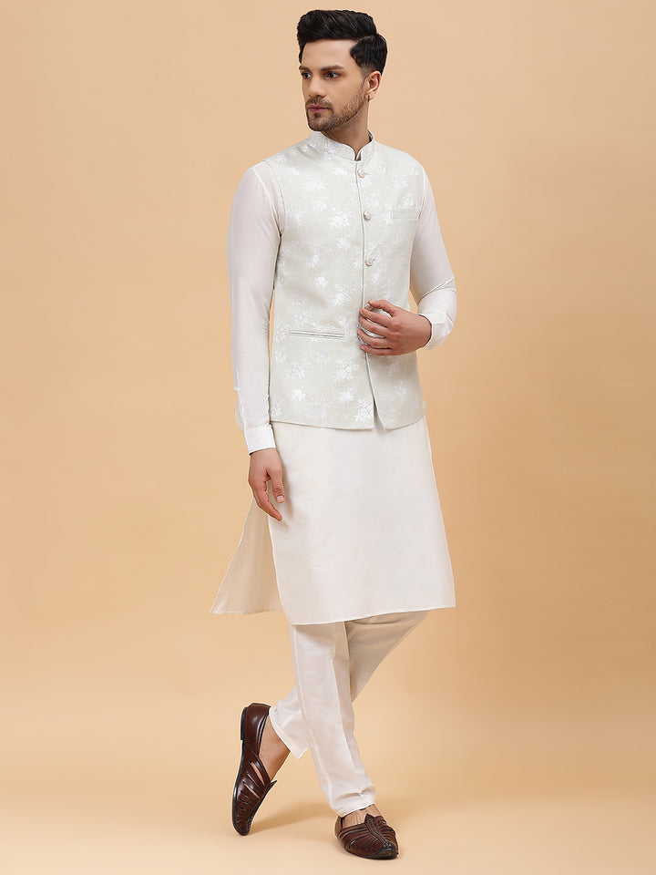 Woven Jacquard Nehru Jacket