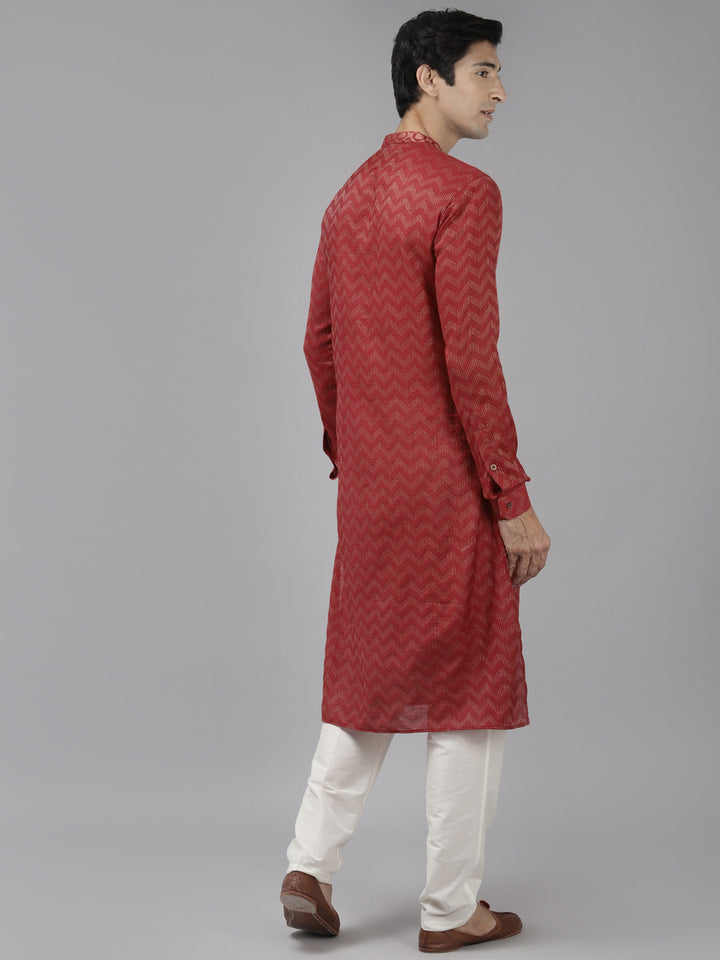 Silk Woven Straight Kurta
