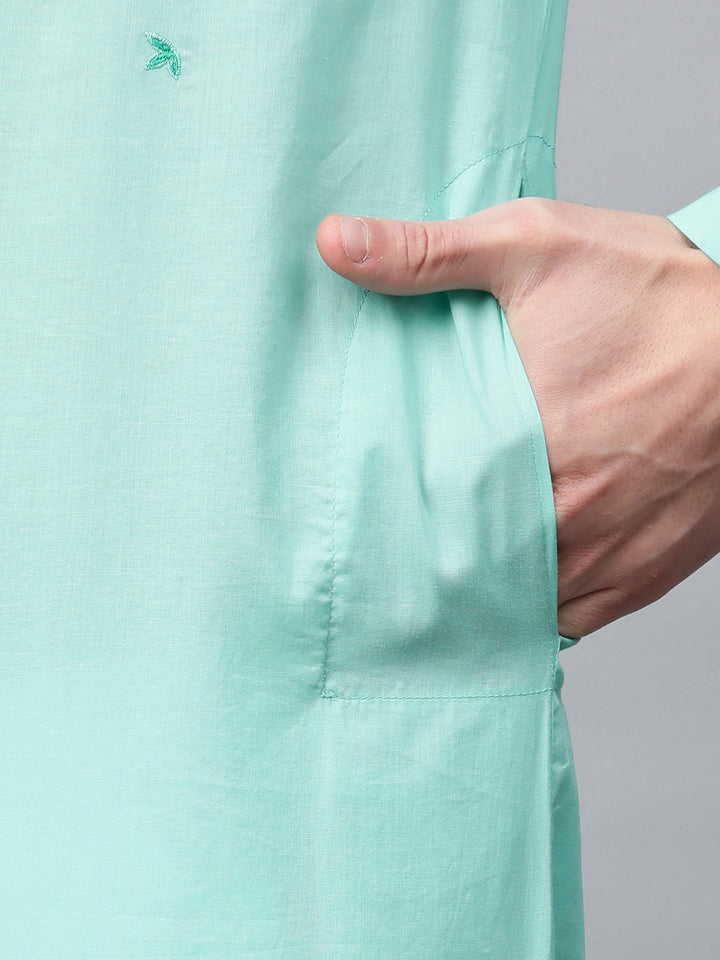 Embroidered Straight kurta with Pyjama