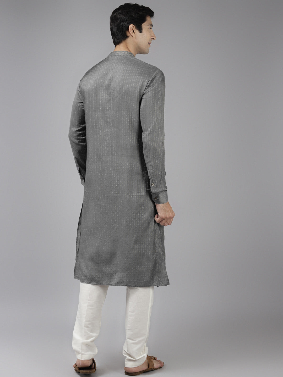 Silk Woven Straight kurta with Pyjama