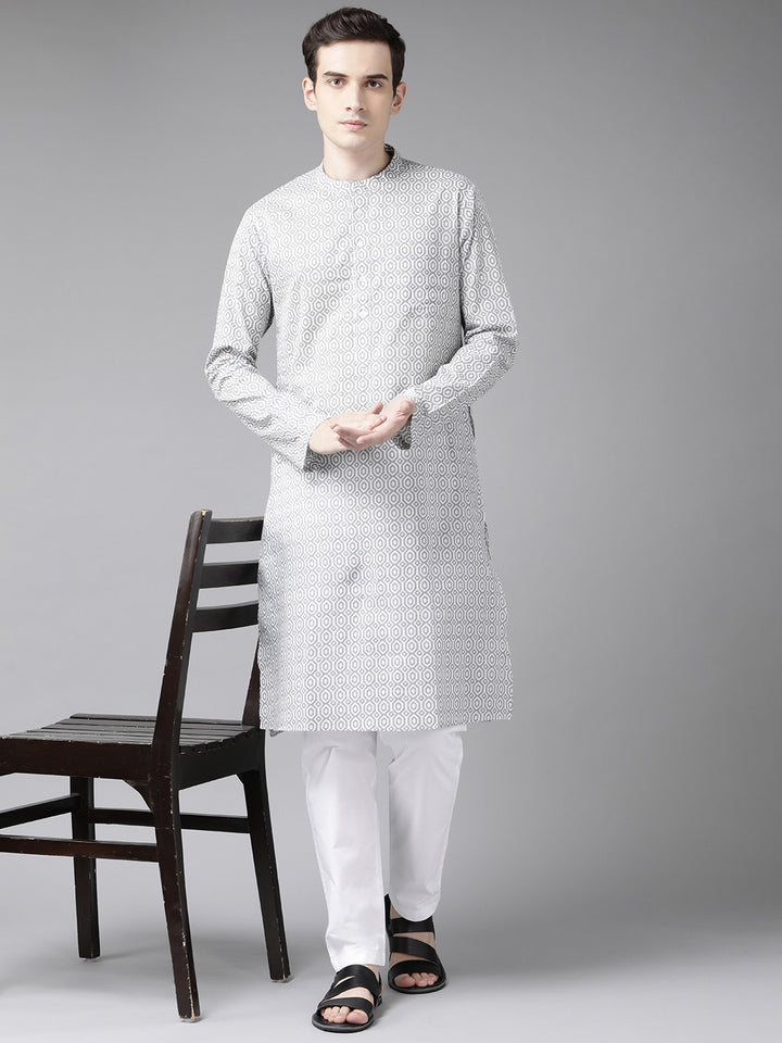 Printed Straight kurta with pyjama
