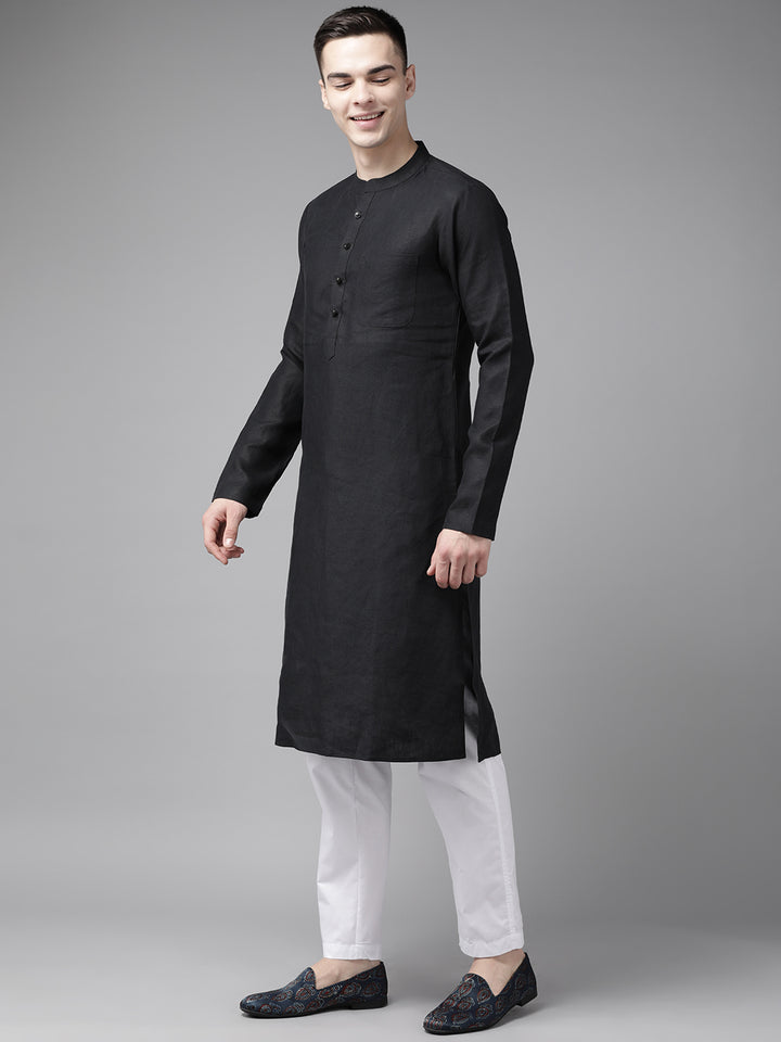 Pure Cotton Kurta with Pyjama & Printed Nehru Jacket