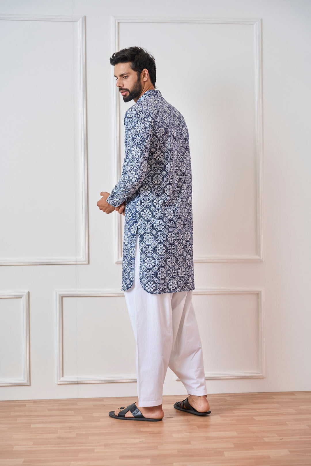 Pure Cotton Printed Pathani Kurta