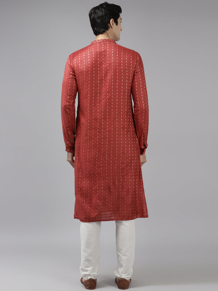 Silk Woven Straight kurta with Pyjama
