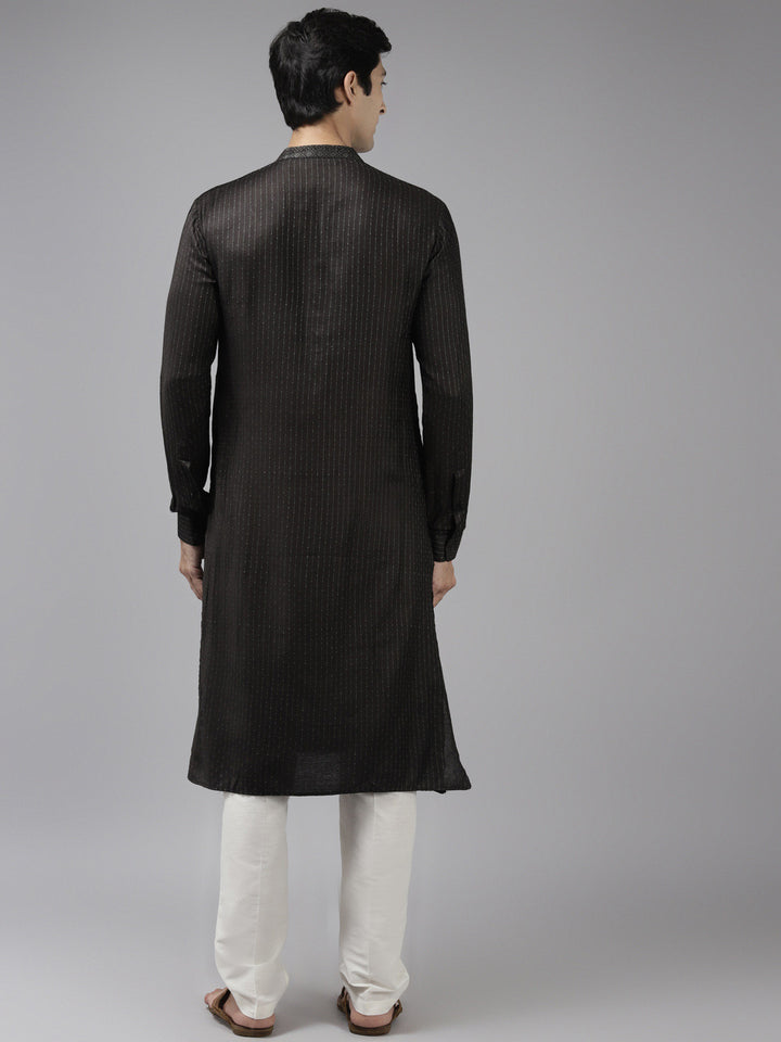 See Designs Men Olive And Beige Kurta