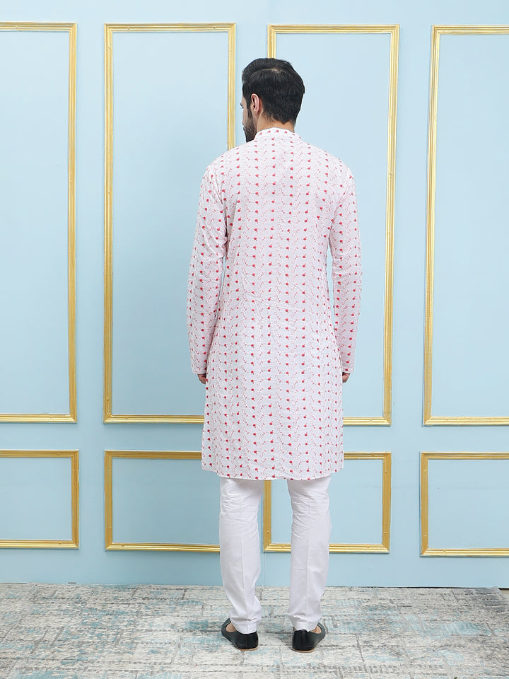Embroidered Pure Cotton Straight Kurta