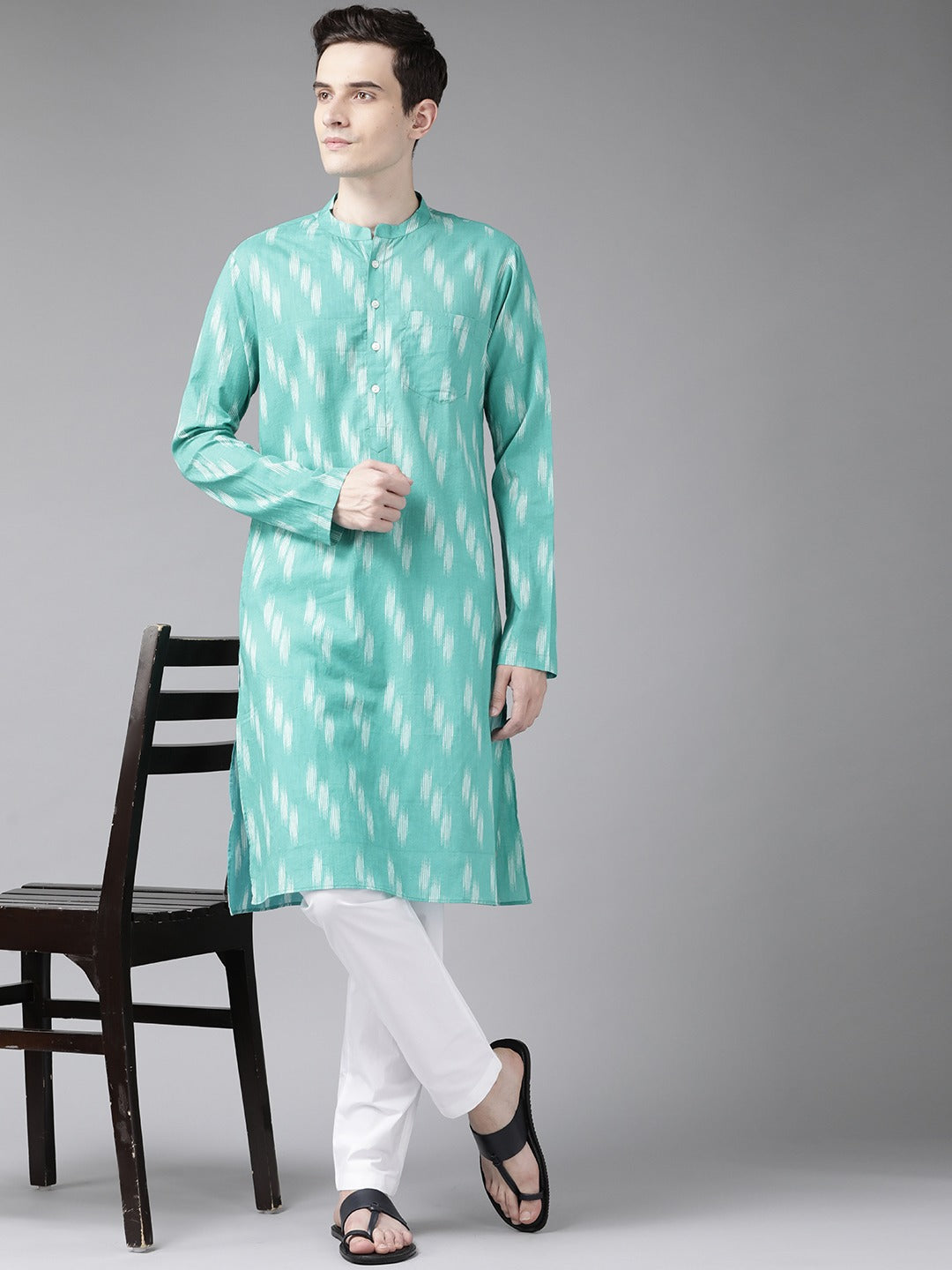 Printed Straight kurta with pyjama