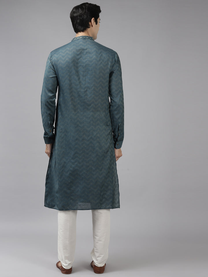 Silk Woven Straight kurta with Pyjama
