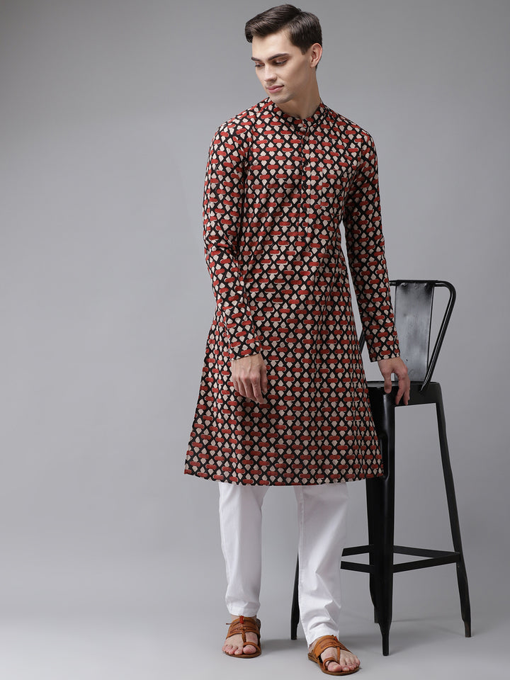 Handcrafted Block Printed Sustainable Straight Kurta with Pyjama