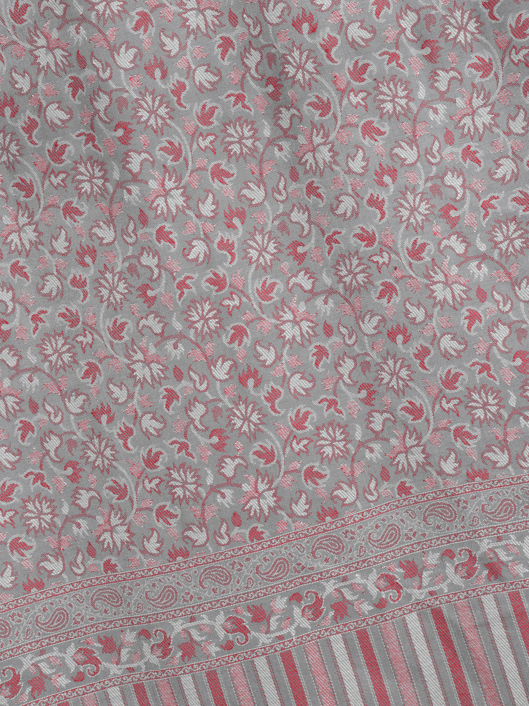 Tweedle Men’s Traditional Kani Shawl for Winters - Grey, Size - 40 x 80 inches