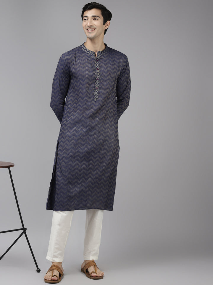 Silk Woven Straight kurta with Pyjama