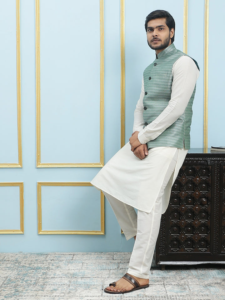 Woven Jacquard Nehru Jacket