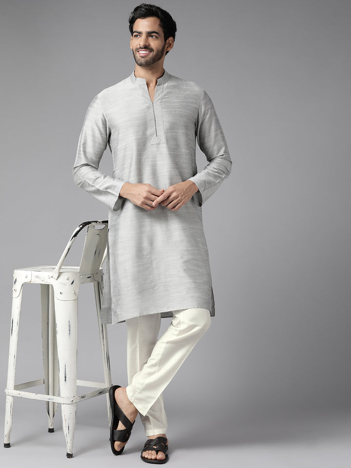 Cotton Silk Straight kurta with Pyjama