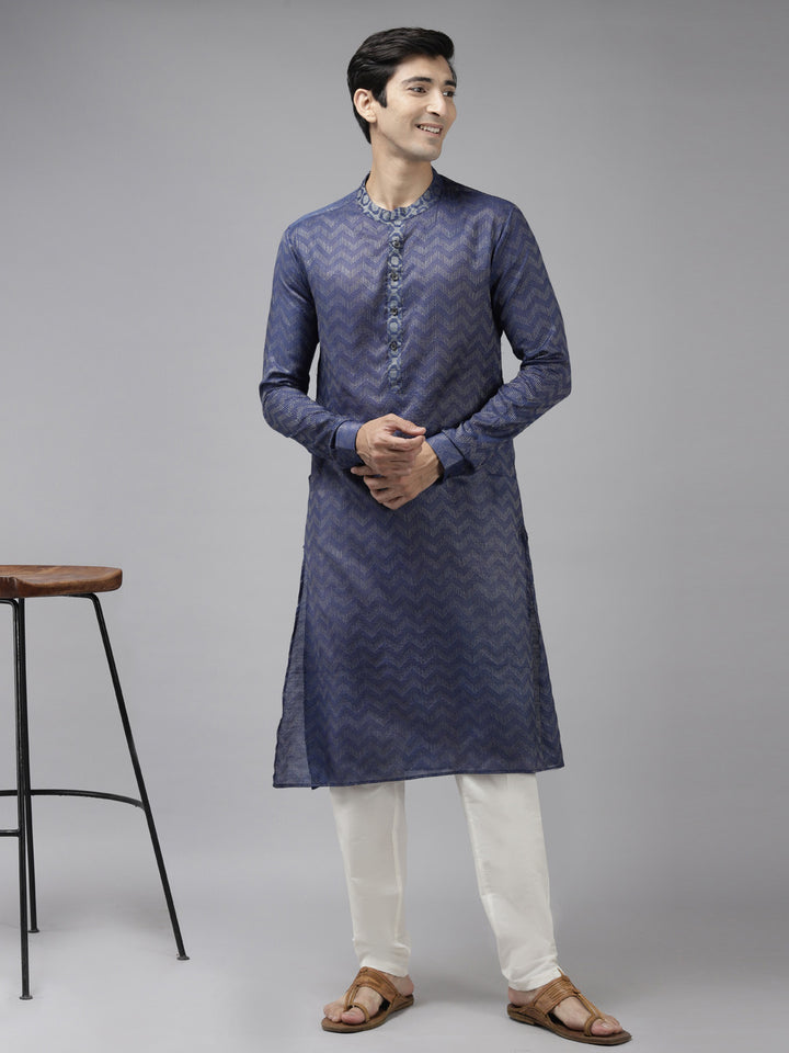 Silk Woven Straight Kurta