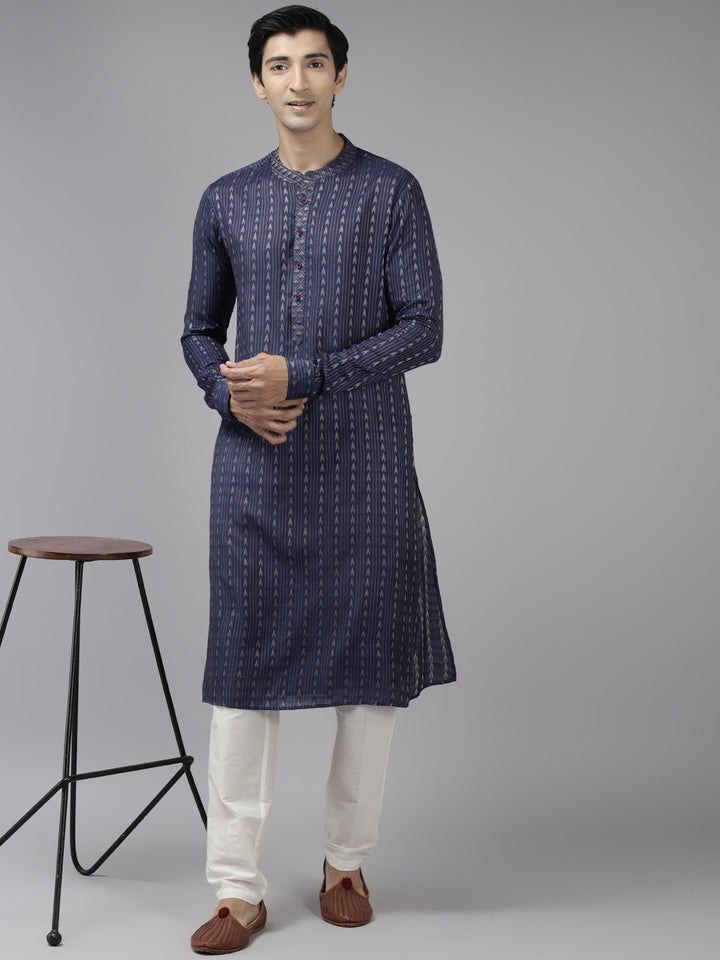 Silk Woven Straight kurta with Pyjama
