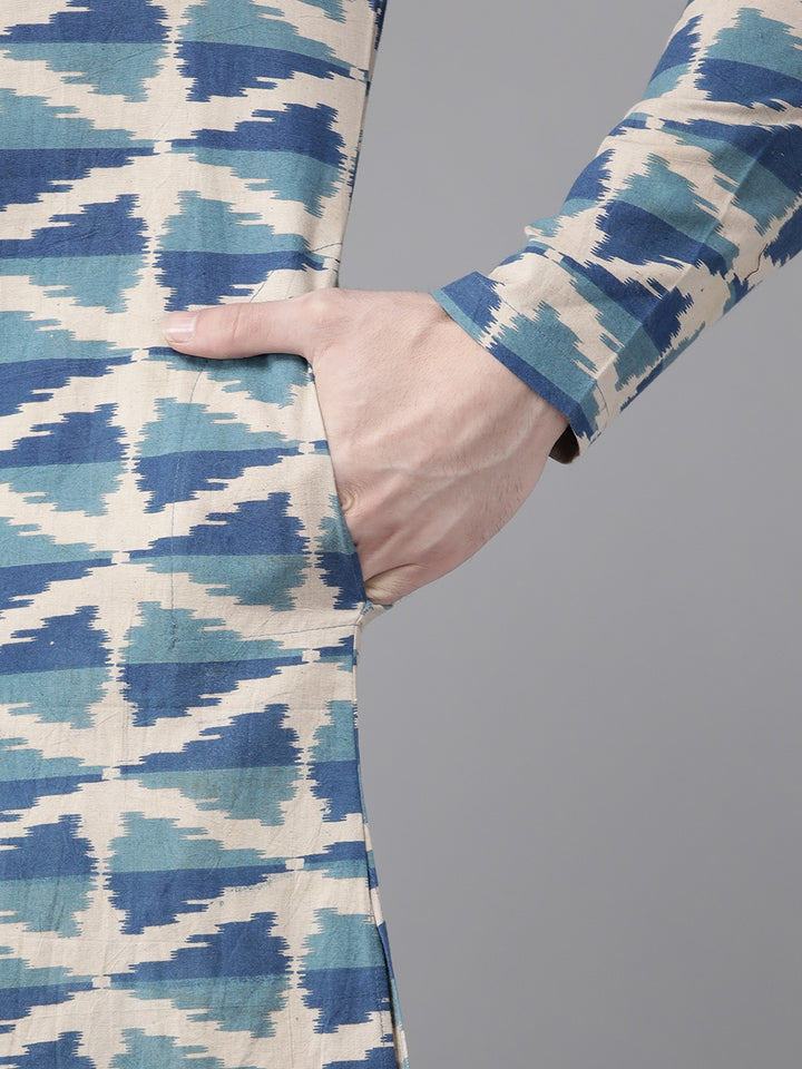 Handcrafted Block printed Kalamkari straight Sustainable kurta