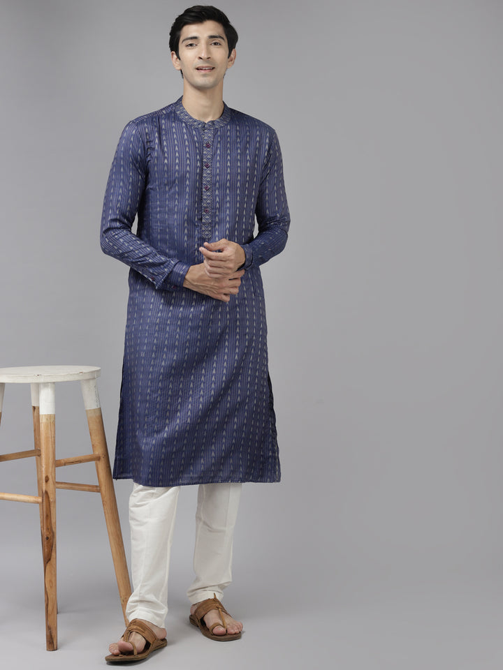 Silk Woven Straight kurta with Pyjama