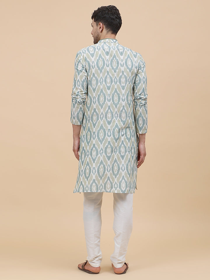 Ikat Printed Cotton Kurta