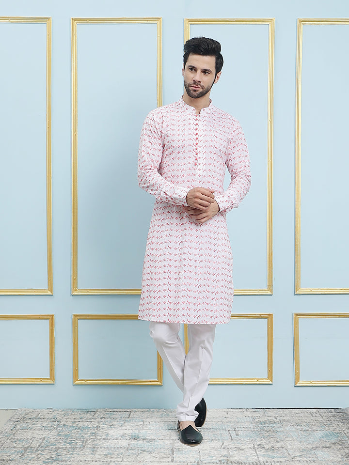 Embroidered Pure Cotton Straight Kurta