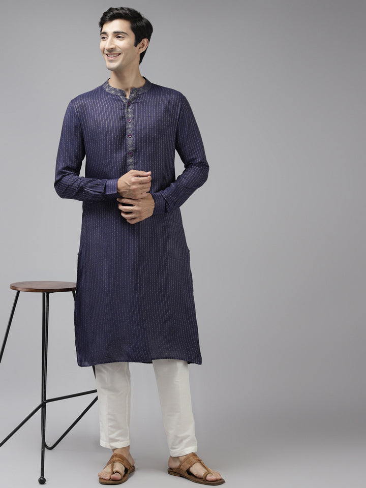 Silk Woven Straight kurta with Pyjama