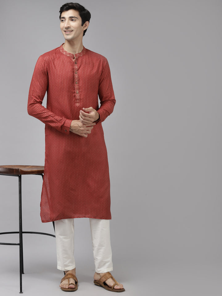 Silk Woven Straight kurta with Pyjama