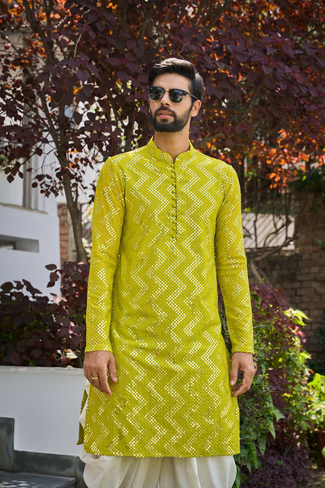 Sequins Embroidered Kurta With Patiala Salwar