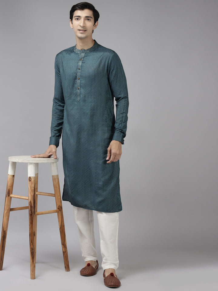 Silk Woven Straight kurta with Pyjama