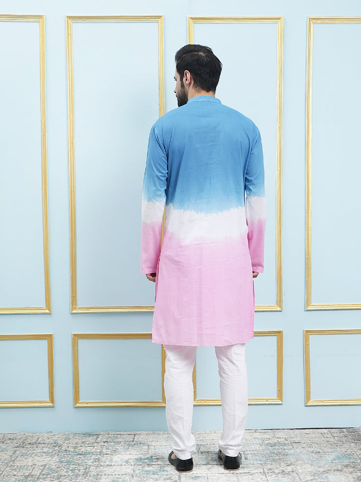 Ombre Dyed Pure Cotton Kurta with Pyjama
