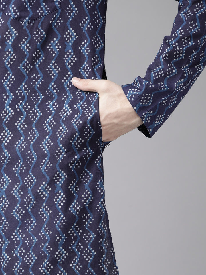 Printed Straight kurta with pyjama