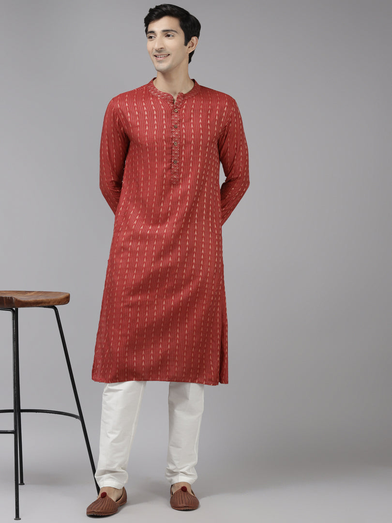 Silk Woven Straight kurta with Pyjama