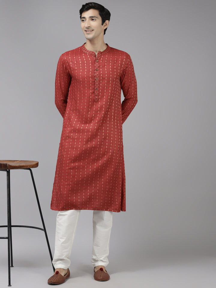 Silk Woven Straight kurta with Pyjama