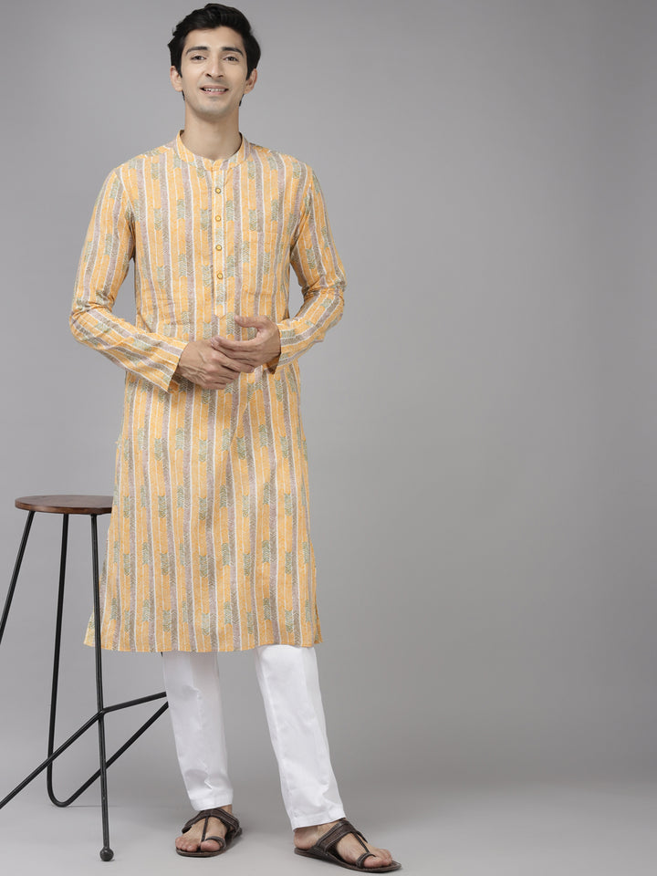 Self-Printed Pure Cotton Straight Kurta