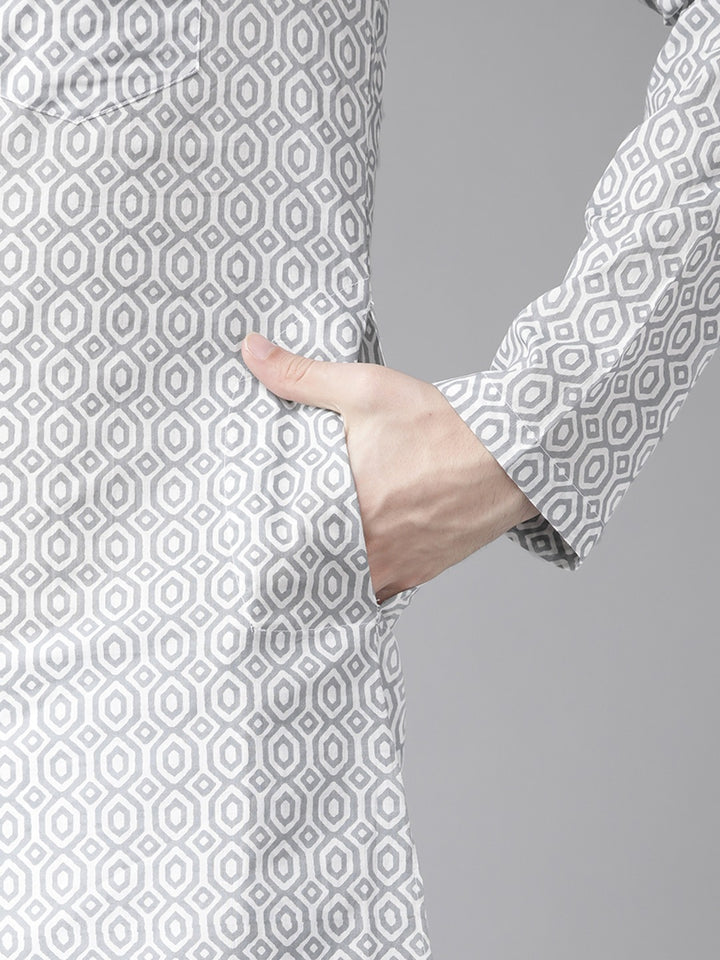 Printed Straight kurta with pyjama