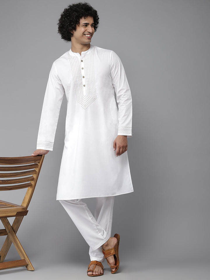 Yoke Designed Straight kurta with Pyjama