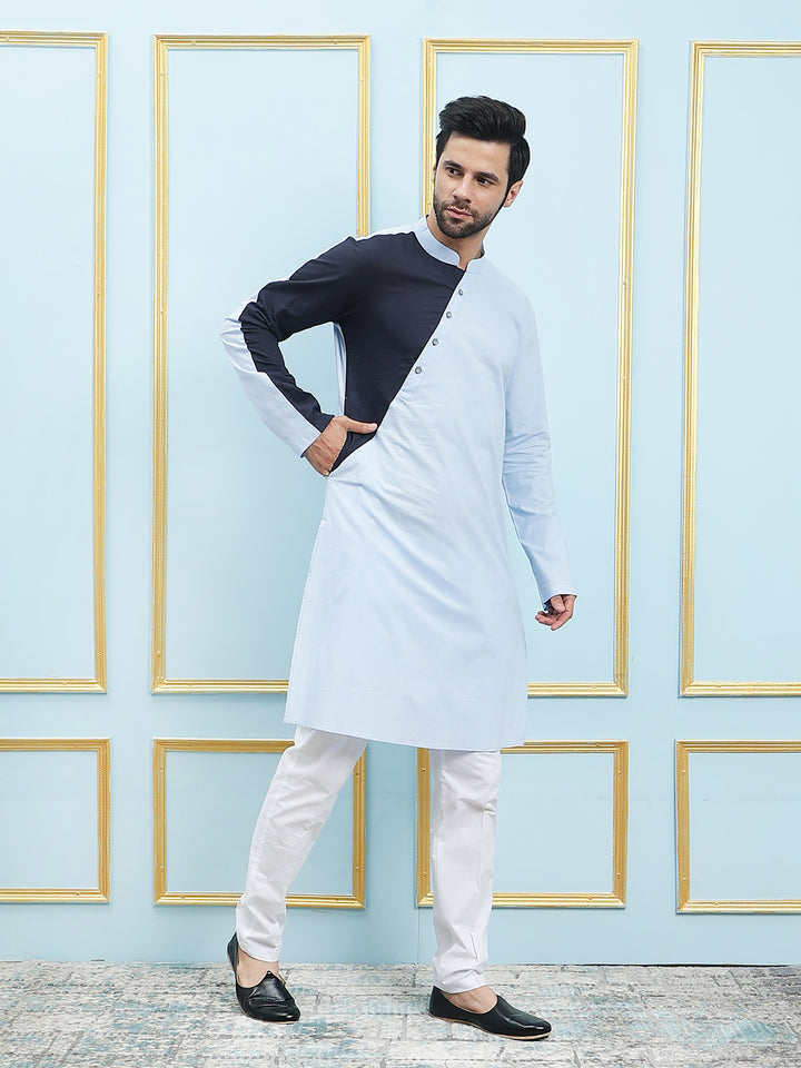 Solid Pure Cotton Straight Kurta with Princess Panel