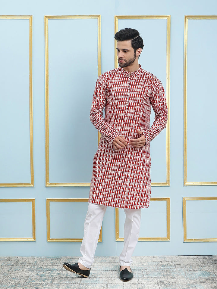 Printed Pure Cotton Straight Kurta