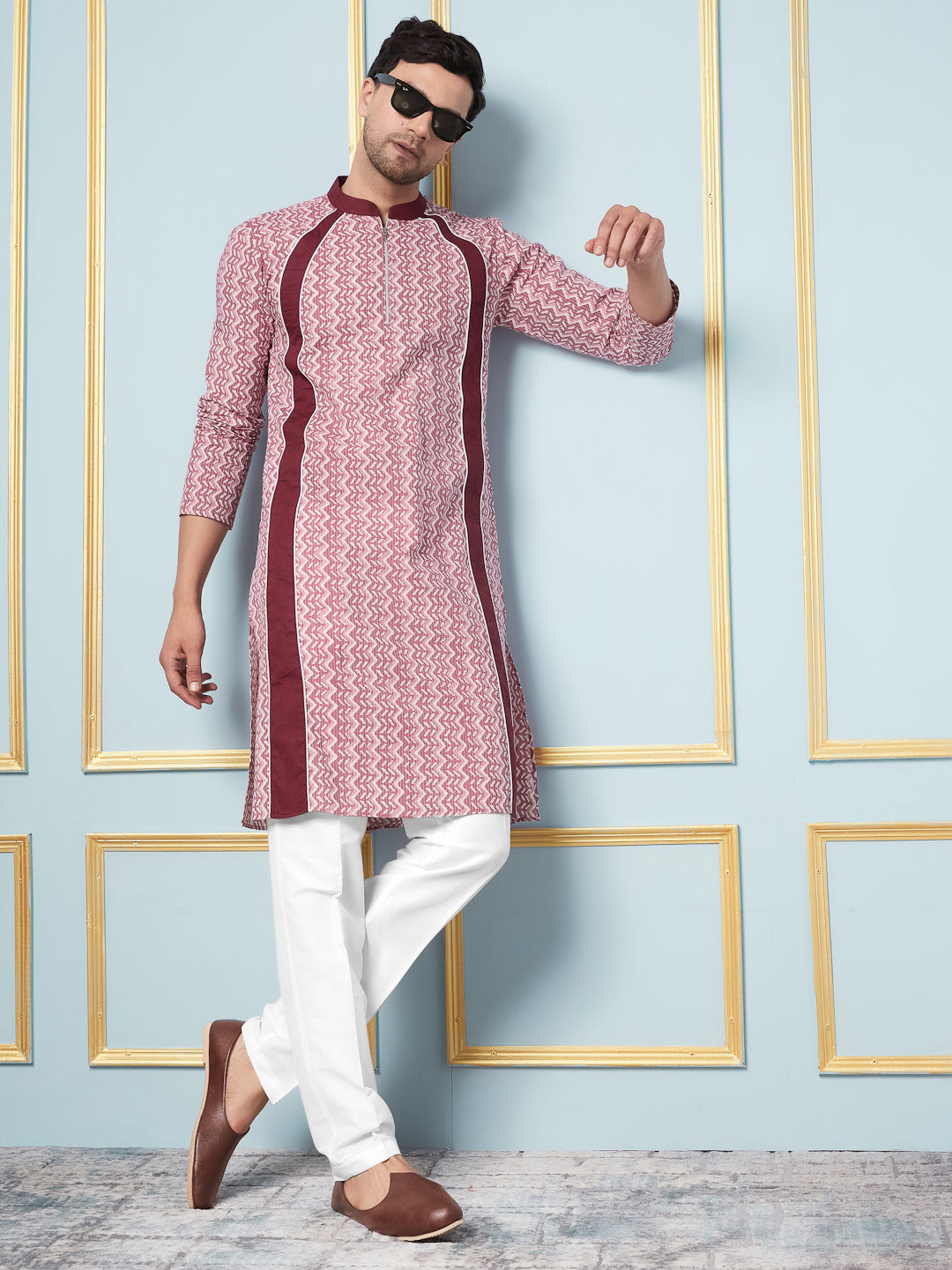 Geometric Printed Kurta With Pyjama