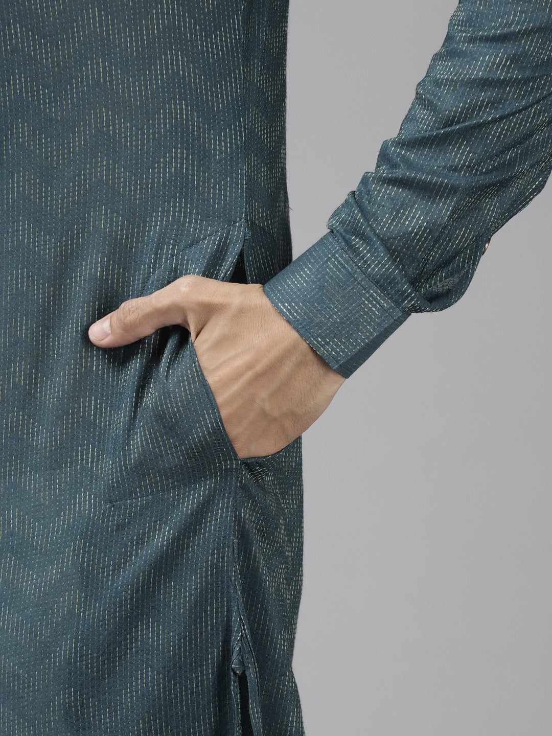 Silk Woven Straight kurta with Pyjama