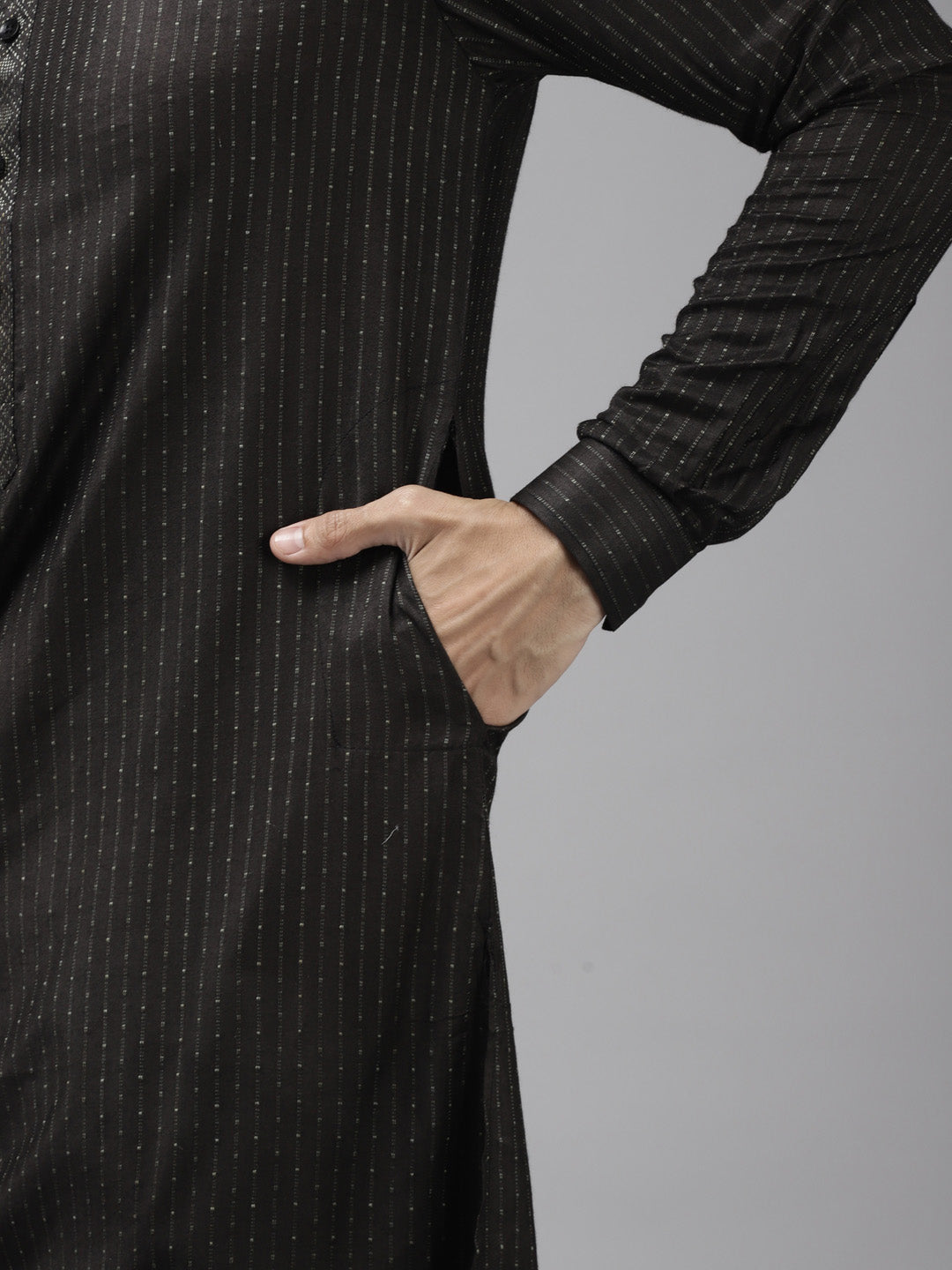 See Designs Men Olive And Beige Kurta