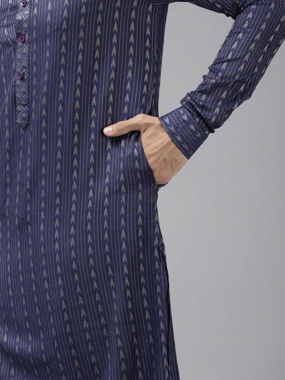Silk Woven Straight Kurta