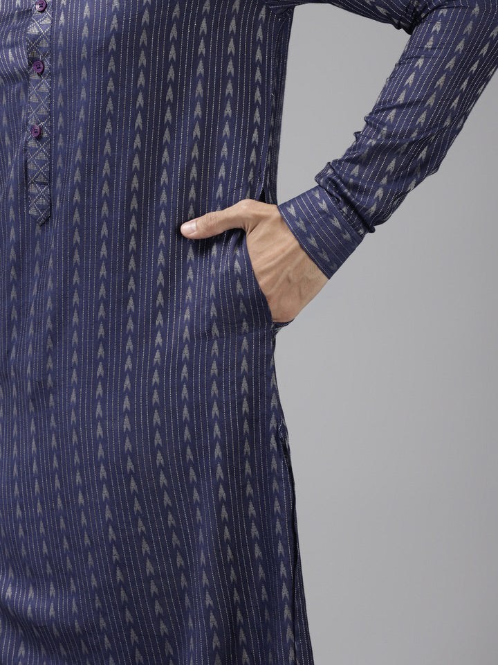Silk Woven Straight Kurta