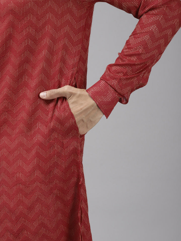 Silk Woven Straight Kurta