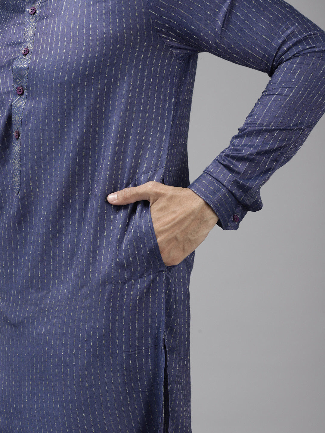 Silk Woven Straight Kurta
