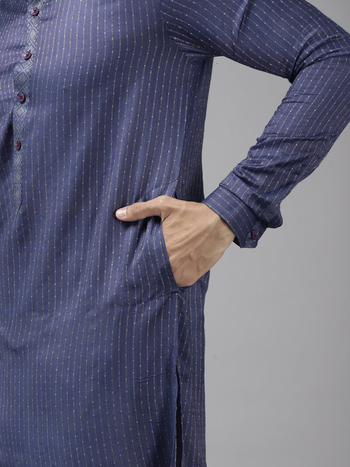 Silk Woven Straight Kurta