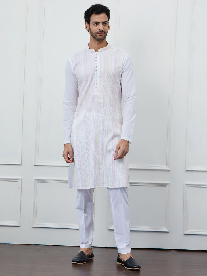 Thread Work Pure Cotton Kurta