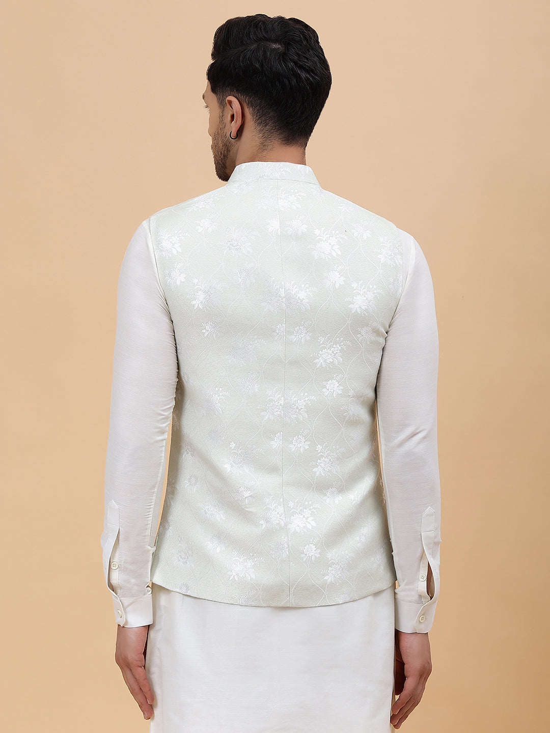 Woven Jacquard Nehru Jacket